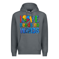 Rock love needs no words autism Premium Hoodie - AdoDesignShop