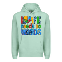 Seafoam love needs no words autism Premium Hoodie - AdoDesignShop