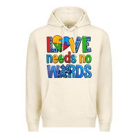 Tofu love needs no words autism Premium Hoodie - AdoDesignShop