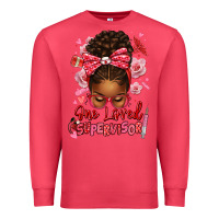 Cardinal one loved supervisor afro messy bun Premium Sweatshirt - texasbilliewilder