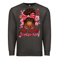 Smoke one loved supervisor afro messy bun Premium Sweatshirt - texasbilliewilder