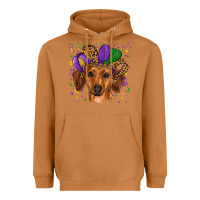 Meerkat mardi gras hat dachshund Heavyweight Hoodie - RanaPortraitStore
