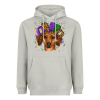 Moon Dust mardi gras hat dachshund Heavyweight Hoodie - RanaPortraitStore