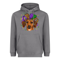 Storm mardi gras hat dachshund Heavyweight Hoodie - RanaPortraitStore