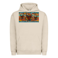 Pigment French Oak saddle horseshoe  sunflower leopard license plate Urban Hoodie - Artiststas