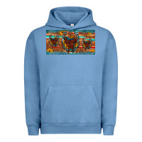 Pigment Pebble Blue saddle horseshoe  sunflower leopard license plate Urban Hoodie - Artiststas