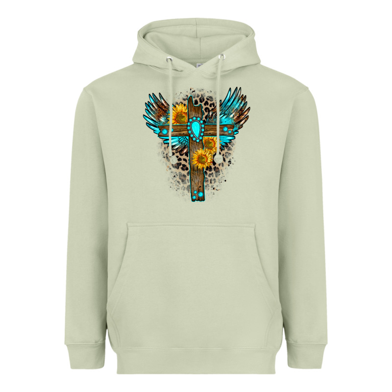 Gemstone Cross Heavyweight Hoodie by Zillion Design Studio | Teevron