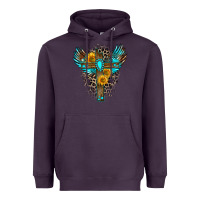 Plum gemstone cross Heavyweight Hoodie - Zillion Design Studio
