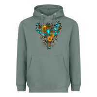Sage gemstone cross Heavyweight Hoodie - Zillion Design Studio