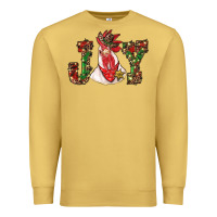 Antique Gold christmas joy with rooster Premium Sweatshirt - RanaPortraitStore