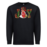 Black christmas joy with rooster Premium Sweatshirt - RanaPortraitStore