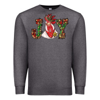 Charcoal Heather christmas joy with rooster Premium Sweatshirt - RanaPortraitStore