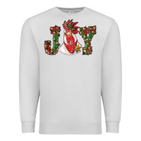 Dove Grey christmas joy with rooster Premium Sweatshirt - RanaPortraitStore