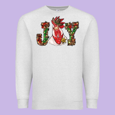 Christmas Joy With Rooster Premium Sweatshirt Designed By Ranaportraitstore