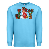 Ocean Blue christmas joy with rooster Premium Sweatshirt - RanaPortraitStore
