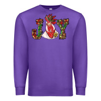 Purple christmas joy with rooster Premium Sweatshirt - RanaPortraitStore