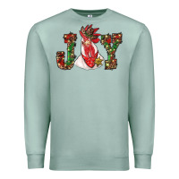 Seafoam christmas joy with rooster Premium Sweatshirt - RanaPortraitStore