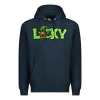 Navy St Patricks Day Lucky Gnome Premium Hoodie - Jasminsmagicworld