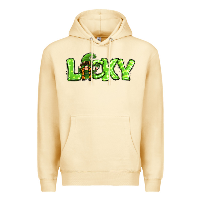 St Patricks Day Lucky Gnome Premium Hoodie by Jasminsmagicworld | Teevron