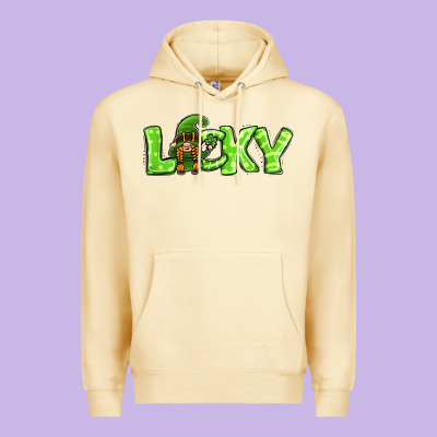 St Patricks Day Lucky Gnome Premium Hoodie Designed By Jasminsmagicworld