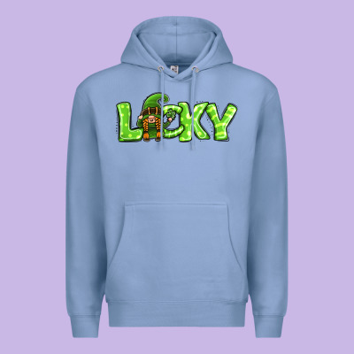 St Patricks Day Lucky Gnome Premium Hoodie Designed By Jasminsmagicworld