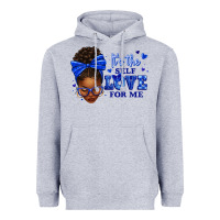 Heather Grey sorority colors it's the self love for me afro wom Heavyweight Hoodie - texasbilliewilder