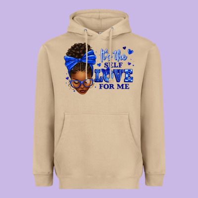 Heavyweight Hoodie sorority colors it's the self love for me afro wom