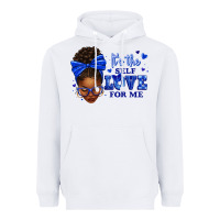 White sorority colors it's the self love for me afro wom Heavyweight Hoodie - texasbilliewilder