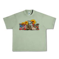 Oil Green mom boots hat and sunflower Urban Heavy Tee - Artiststas