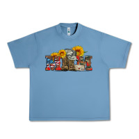 Pebble Blue mom boots hat and sunflower Urban Heavy Tee - Artiststas