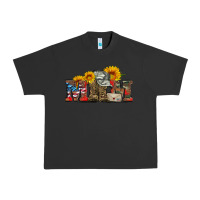 Pigment Black mom boots hat and sunflower Urban Heavy Tee - Artiststas