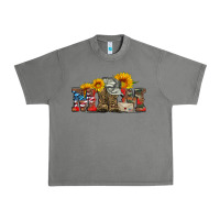 Mom Boots Hat And Sunflower Urban Heavy Tee | Teevron
