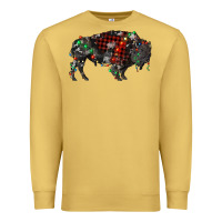 Antique Gold christmas bison Premium Sweatshirt - RanaPortraitStore