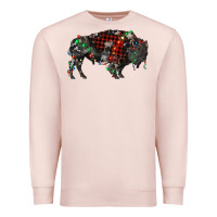 Pale Pink christmas bison Premium Sweatshirt - RanaPortraitStore