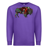 Purple christmas bison Premium Sweatshirt - RanaPortraitStore