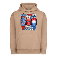 Pigment Burro red white and boozy Urban Hoodie - JahusDesignShop
