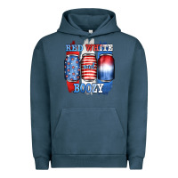 Pigment Midnight Navy red white and boozy Urban Hoodie - JahusDesignShop