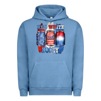 Pigment Pebble Blue red white and boozy Urban Hoodie - JahusDesignShop