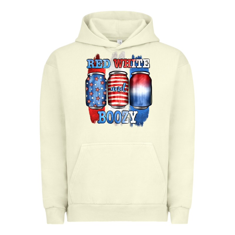 Red White And Boozy Urban Hoodie by JahusDesignShop | Teevron