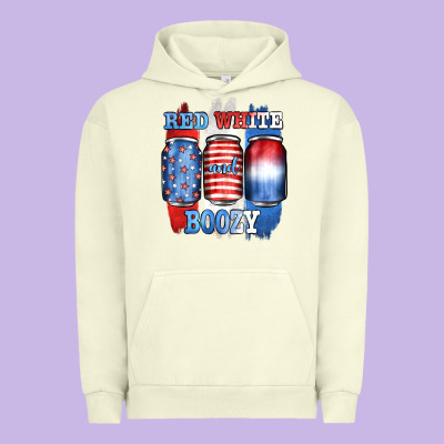 Red White And Boozy Urban Hoodie Designed By Jahusdesignshop