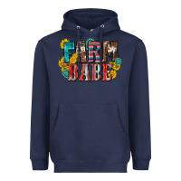 Navy farm babe Heavyweight Hoodie - Zillion Design Studio