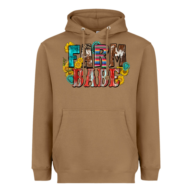 Farm Babe Heavyweight Hoodie by Zillion Design Studio | Teevron