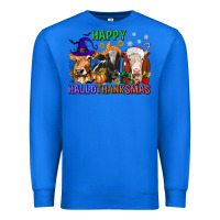 True Royal happy hallothanksmas with cow Premium Sweatshirt - texasbilliewilder