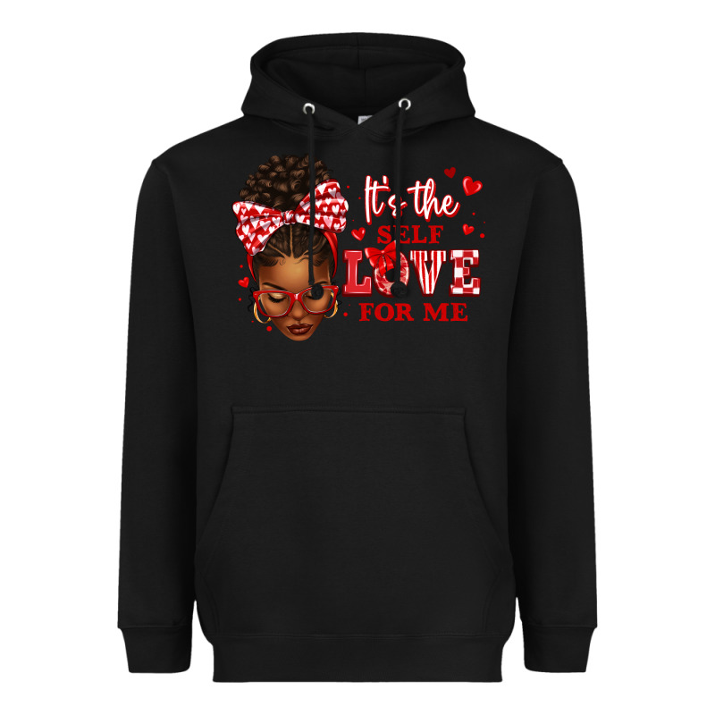 Sorority Colors Red And White It's The Self Love F Heavyweight Hoodie by texasbilliewilder | Teevron