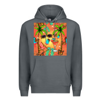 Rock summer slipper and cocktail seamless pattern Premium Hoodie - BundleAndBundleShop