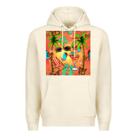 Sandshell summer slipper and cocktail seamless pattern Premium Hoodie - BundleAndBundleShop