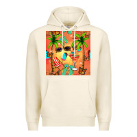 Tofu summer slipper and cocktail seamless pattern Premium Hoodie - BundleAndBundleShop