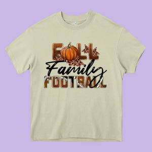 Fall Family Football Heavy Core Tee Designed By Lillyallendesigns