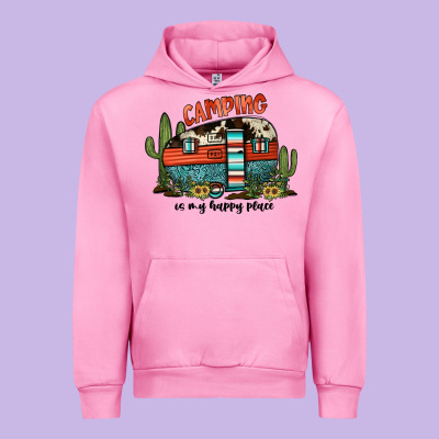 Camping Is My Happy Place Urban Hoodie Designed By Jahusdesignshop