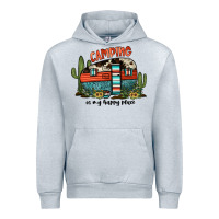 Heather Grey camping is my happy place Urban Hoodie - JahusDesignShop